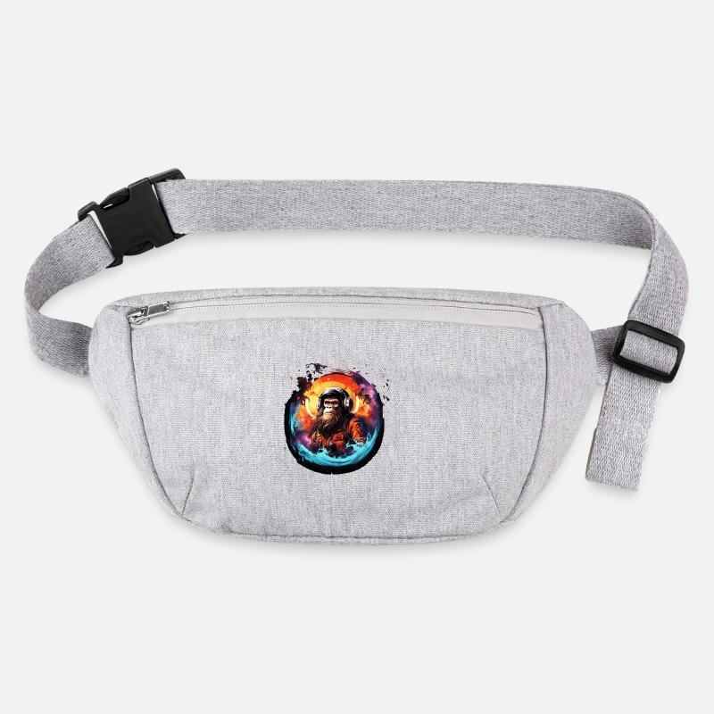 Astronaut Gorrilla - Outer Space Universe Monkey, Stanley/Stella recycled Hip Bag 