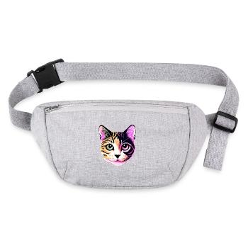 Colorful cat - Stanley/Stella recycled Hip Bag  - heather grey - Front