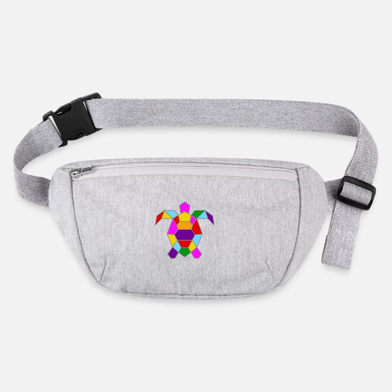 Geometric Colorful Turtle / Gift Idea Stanley/Stella recycled Hip Bag 