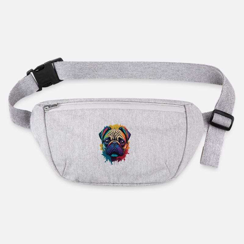 Mops Hund Kunst Ästhetik Design Stanley/Stella recycelte Gürteltasche