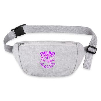 Bâton Twirling Twirling Vers Le Succès Bâton Cadeaux - Sac banane recyclé Stanley/Stella - gris chiné - Devant