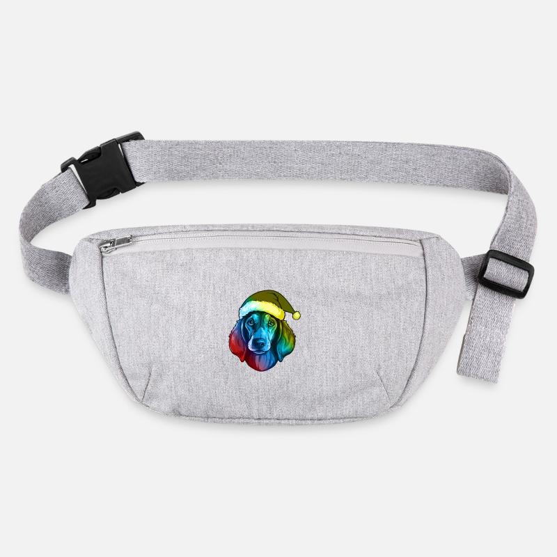 Teckel Tête De Chien Noël Coloré Sac banane recyclé Stanley/Stella