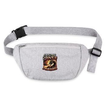 Juste un garçon qui aime les dragons - Boys Dragons - Sac banane recyclé Stanley/Stella - gris chiné - Devant