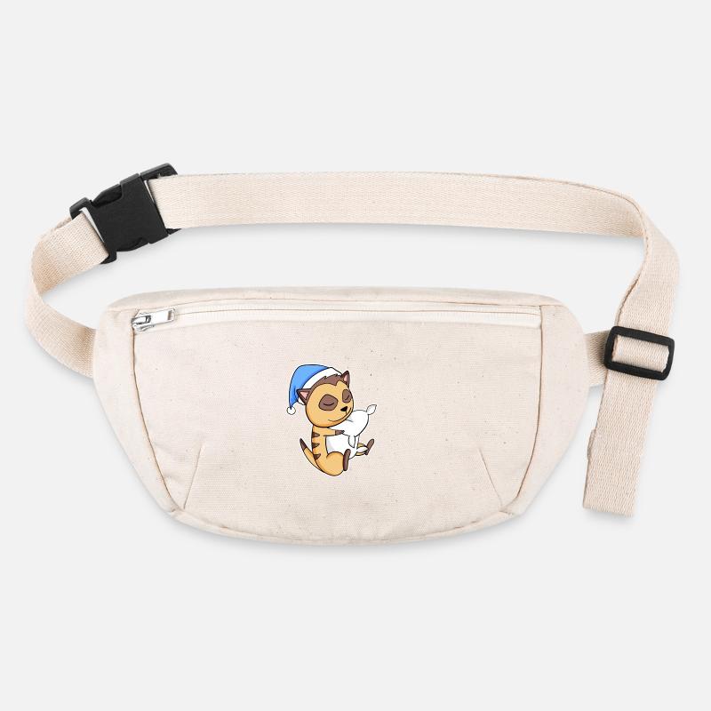 Meerkat with pillow and sleepy cap Stanley/Stella recycled Hip Bag 