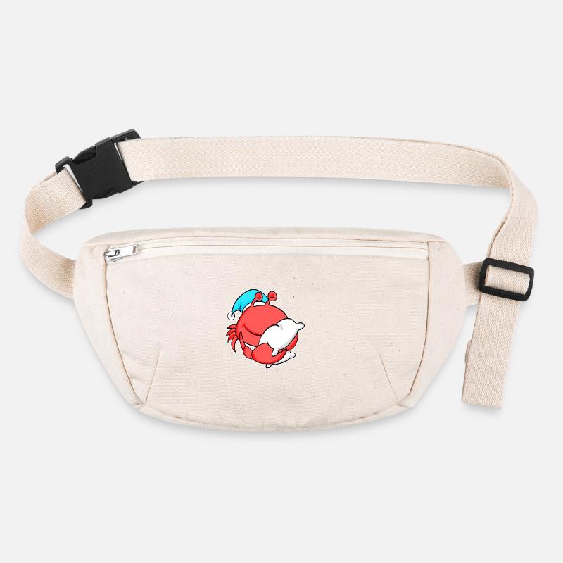Crab with pillow and sleepy cap Stanley/Stella recycled Hip Bag 