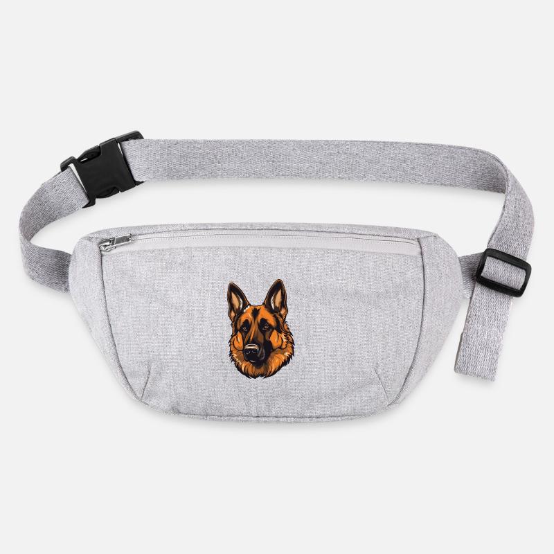 German Shepherd Dog Head Stanley/Stella recycled Hip Bag 