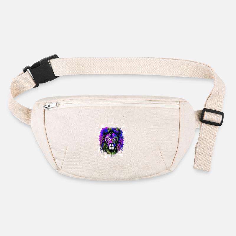 Lion Head Portrait Colorful Stanley/Stella recycled Hip Bag 
