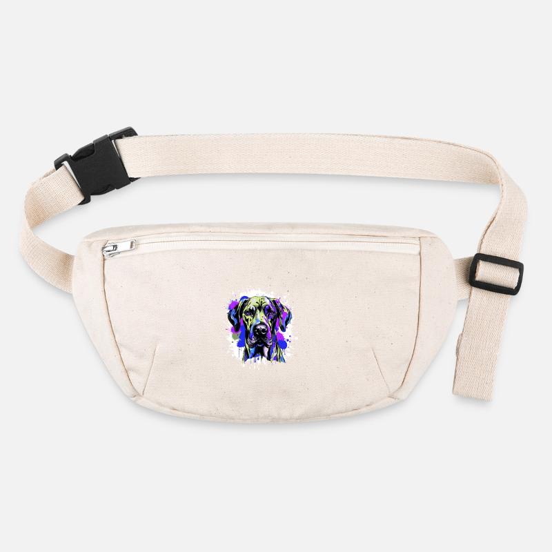 Great Dane Dog Head Portrait Colorful Stanley/Stella recycled Hip Bag 
