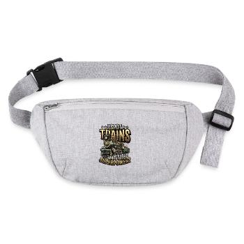 Trainspotting Train Lovers Trains - Stanley/Stella recycled Hip Bag  - heather grey - Front