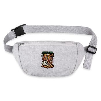 African American Black History - Stanley/Stella recycled Hip Bag  - heather grey - Front
