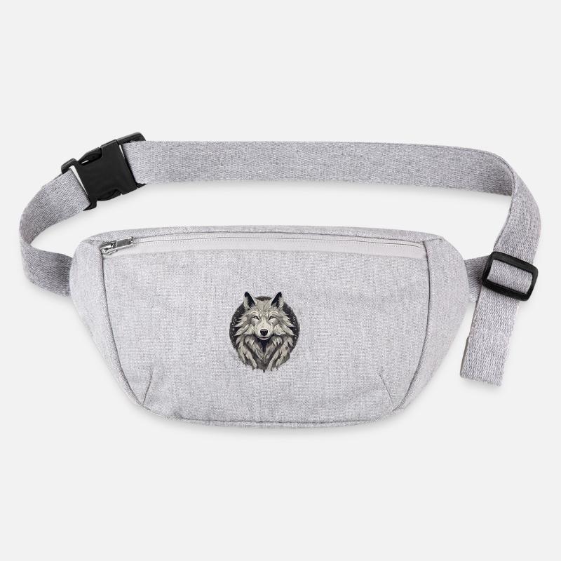 Mystischer Wolfskopf Stanley/Stella recycelte Gürteltasche