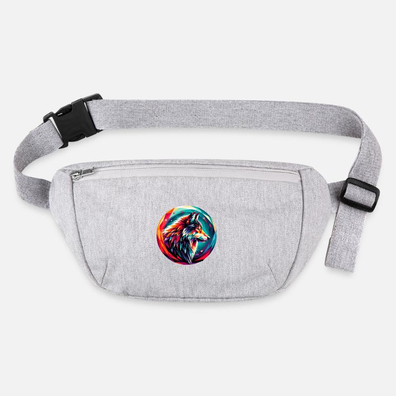 Wolf in polygon representation Stanley/Stella recycled Hip Bag 