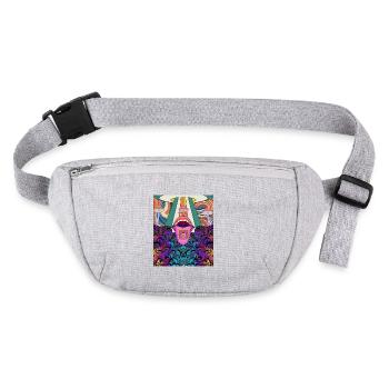 Design Rave Psychédélique - Sac banane recyclé Stanley/Stella - gris chiné - Devant