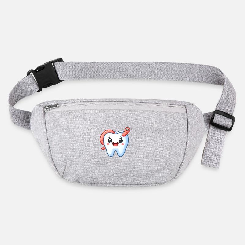 Funny tooth with worm Stanley/Stella recycled Hip Bag 