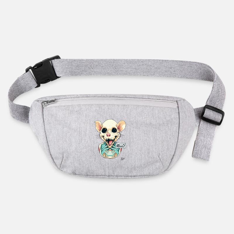 Hamster rat skeleton says hello Stanley/Stella recycled Hip Bag 