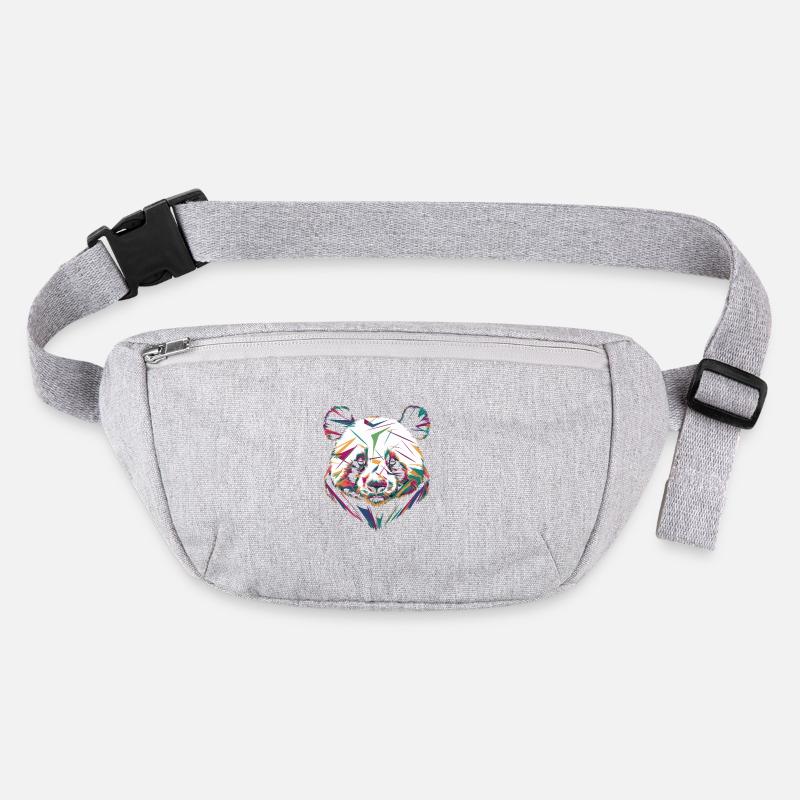 Tête de panda colorée Art abstrait Sac banane recyclé Stanley/Stella
