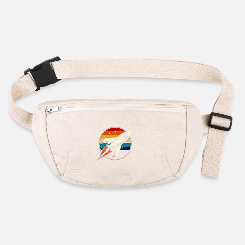 Retro Rocket Space Ship Vintage Stanley/Stella recycled Hip Bag 