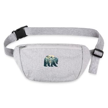 Wilderness à l’intérieur de l’ours Retro Vintage - Sac banane recyclé Stanley/Stella - gris chiné - Devant