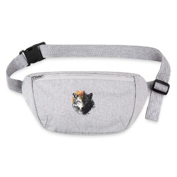 Wilderness à l’intérieur de l’ours Retro Vintage - Sac banane recyclé Stanley/Stella - gris chiné - Devant