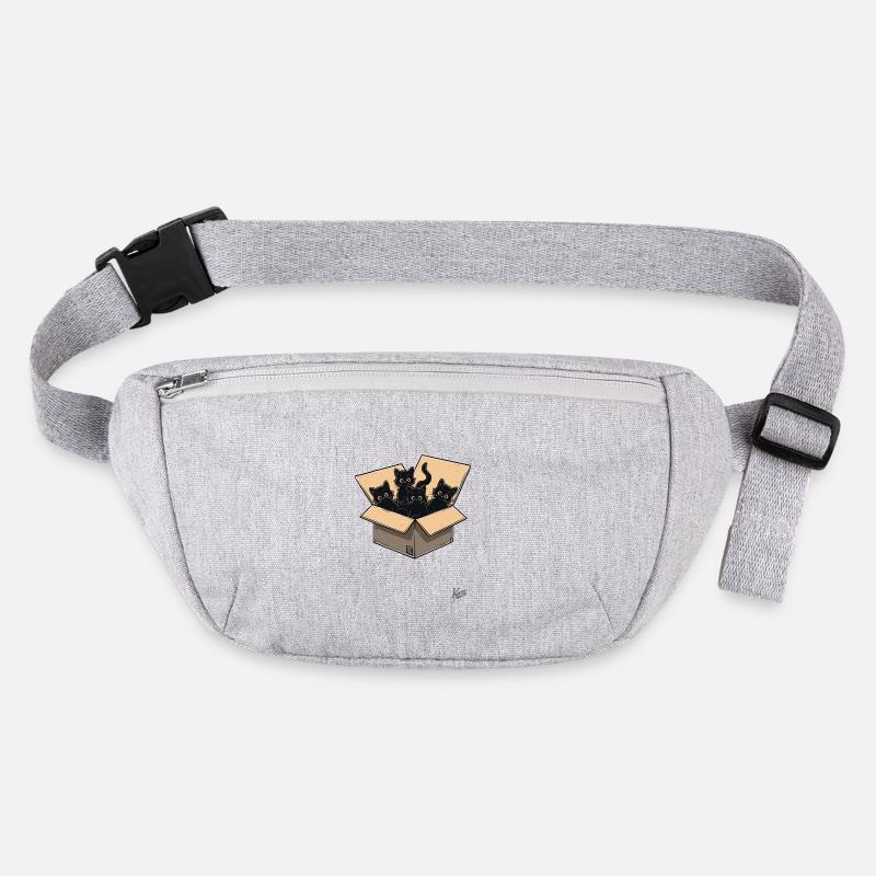 ein Karton voller schwarzer Baby Katzen Stanley/Stella recycelte Gürteltasche