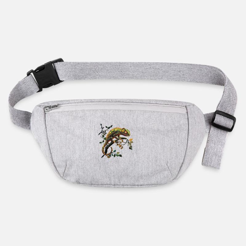 Caméléon coloré sur une branche Sac banane recyclé Stanley/Stella