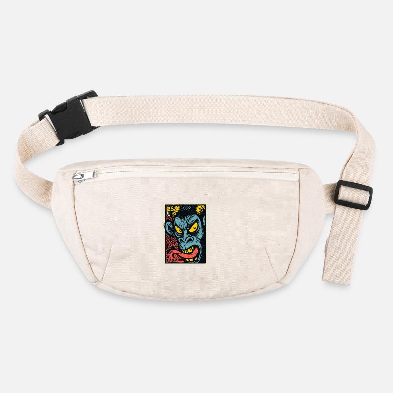 Singe démone à longue langue, un tampon de bande dessinée Sac banane recyclé Stanley/Stella