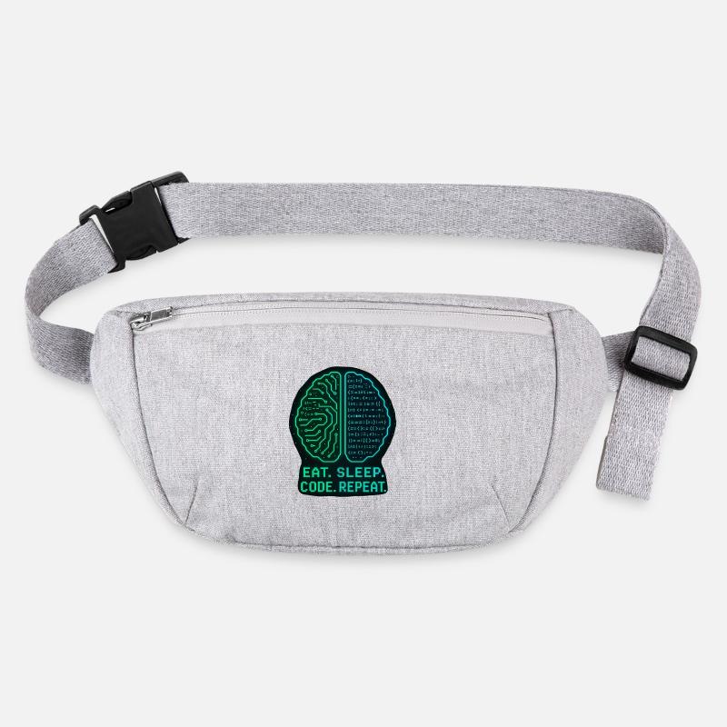 Eat Sleep Code Repeat Geek Design Stanley/Stella recycelte Gürteltasche