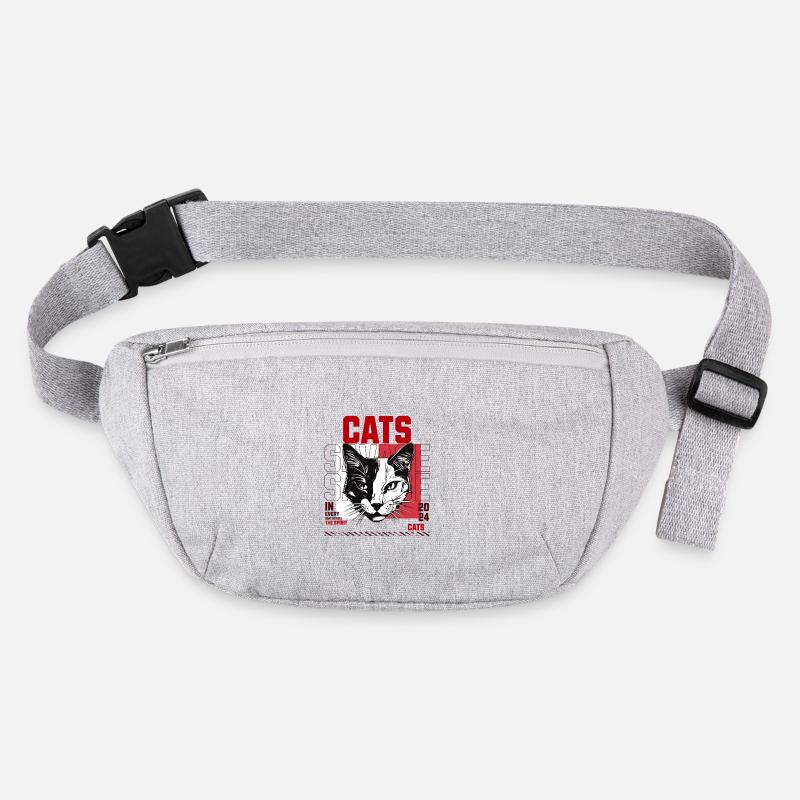 Katzenkunst mit energischem Design Stanley/Stella recycelte Gürteltasche