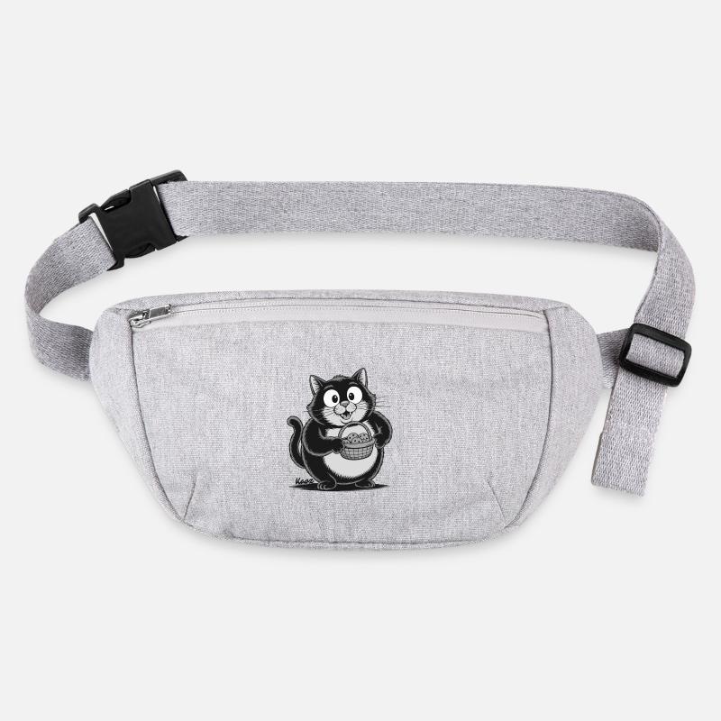 Dicke Katze mit Keks Snacks Stanley/Stella recycelte Gürteltasche