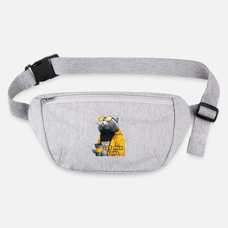 Chat avec du café et le dicton Sac banane recyclé Stanley/Stella