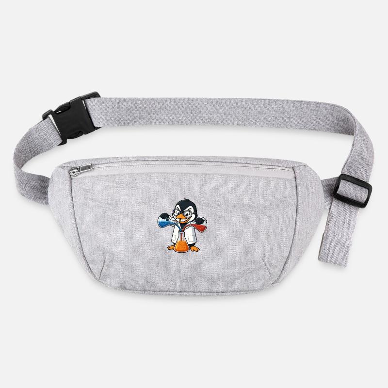 Crazy Professor Penguin Chemist Orange Nerd Stanley/Stella recycled Hip Bag 
