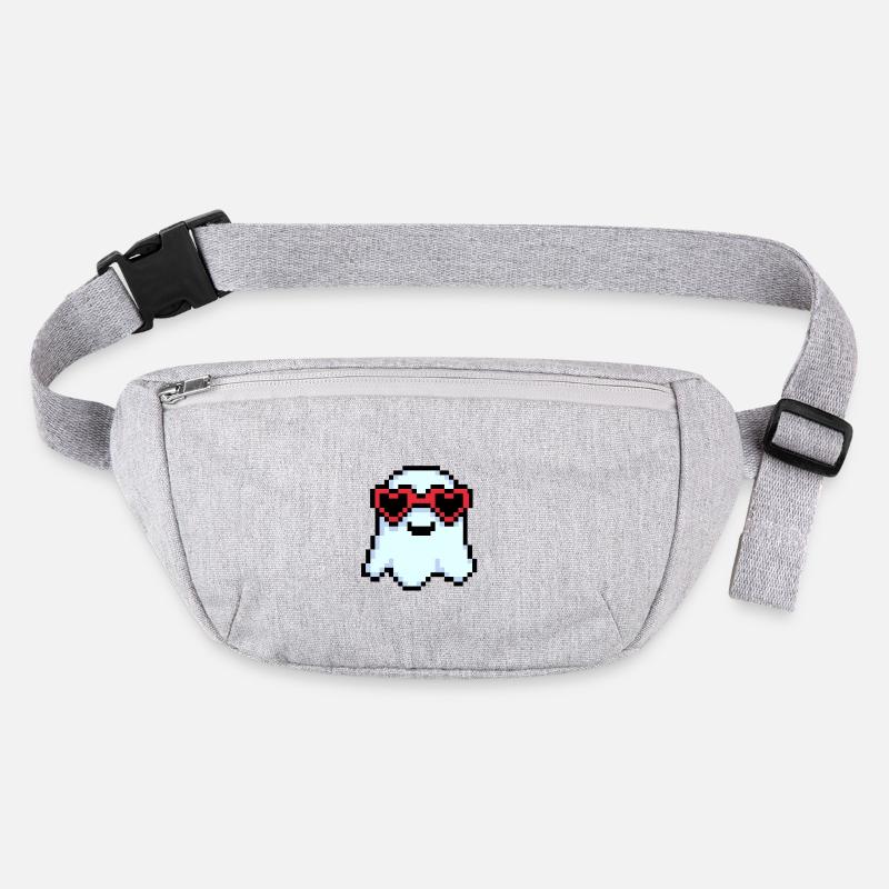Pixel Ghost avec des nuances en forme de cœur Sac banane recyclé Stanley/Stella
