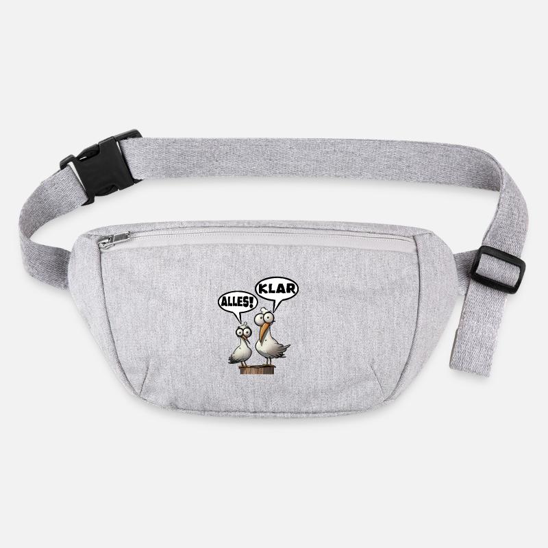 Funny seagulls with speech bubbles All clear Stanley/Stella recycled Hip Bag 