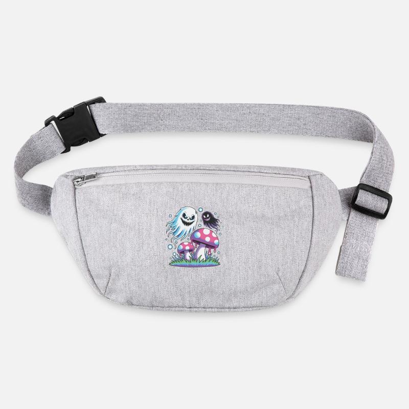 Fantômes et champignons effrayants – Neon Pastel Design Sac banane recyclé Stanley/Stella