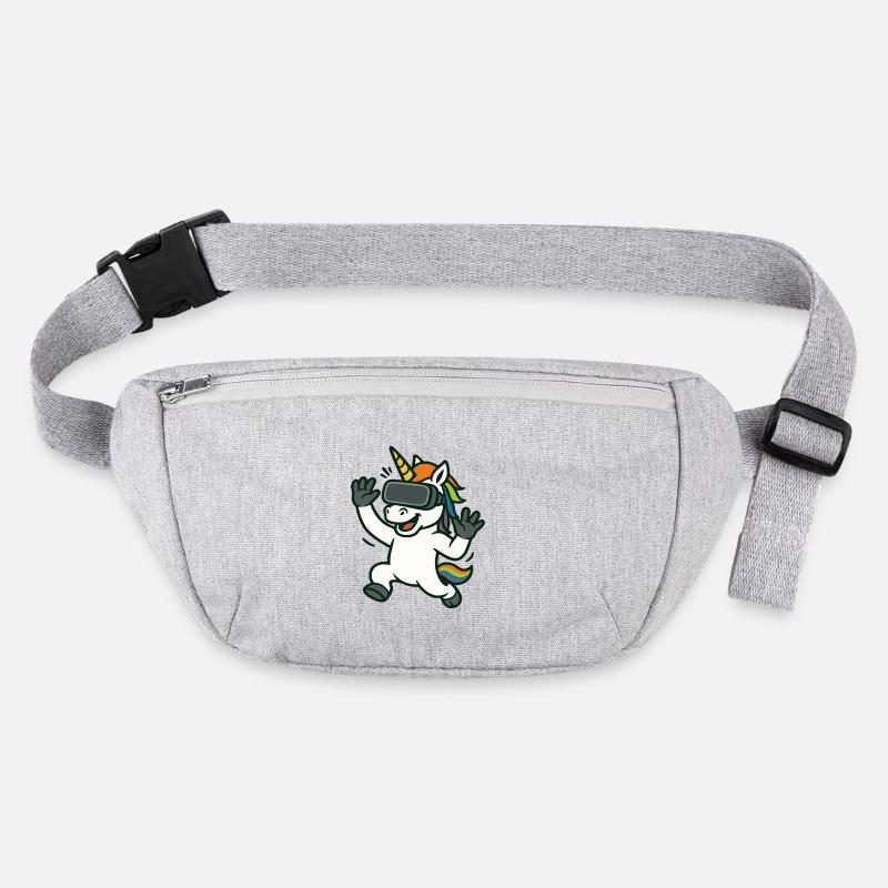 VR-Einhorn-Maskottchen mit Regenbogendetails Stanley/Stella recycelte Gürteltasche