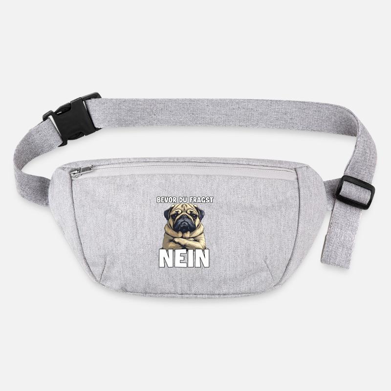 Funny pug T, ideal outfit for walking rounds Stanley/Stella recycled Hip Bag 