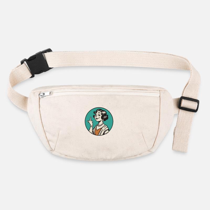 Retro Sass: Vintage-Pinup-Mittelfinger Stanley/Stella recycelte Gürteltasche