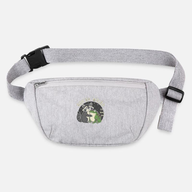 Raccoon and frog hug Stanley/Stella recycled Hip Bag 