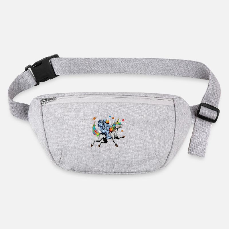 Astronaute chevauchant une licorne arc-en-ciel dans l’espace Sac banane recyclé Stanley/Stella