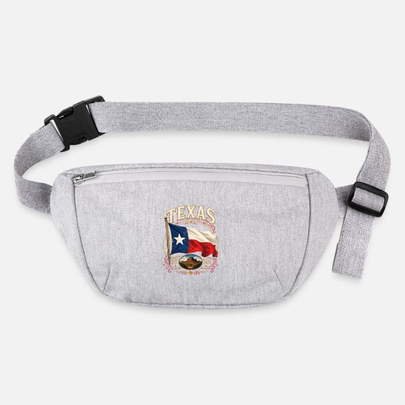 Emblème du drapeau vintage du Texas Sac banane recyclé Stanley/Stella