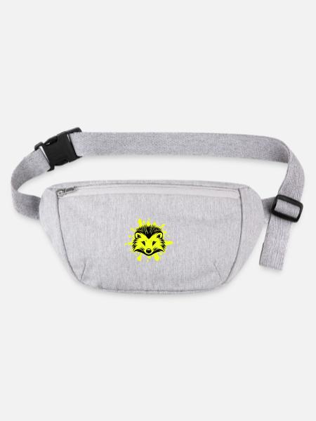 Hedgehog Animal - Stanley/Stella recycled Hip Bag  - heather grey - Front