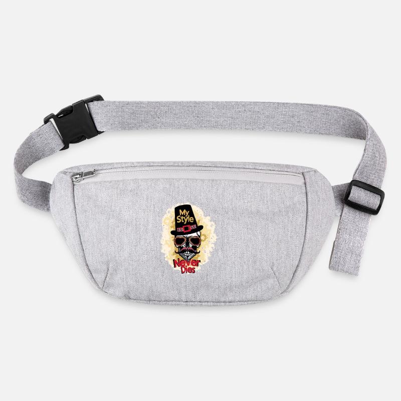 Kopf des Todes Hipster Schnurrbart Sonnenbrille c Stanley/Stella recycelte Gürteltasche
