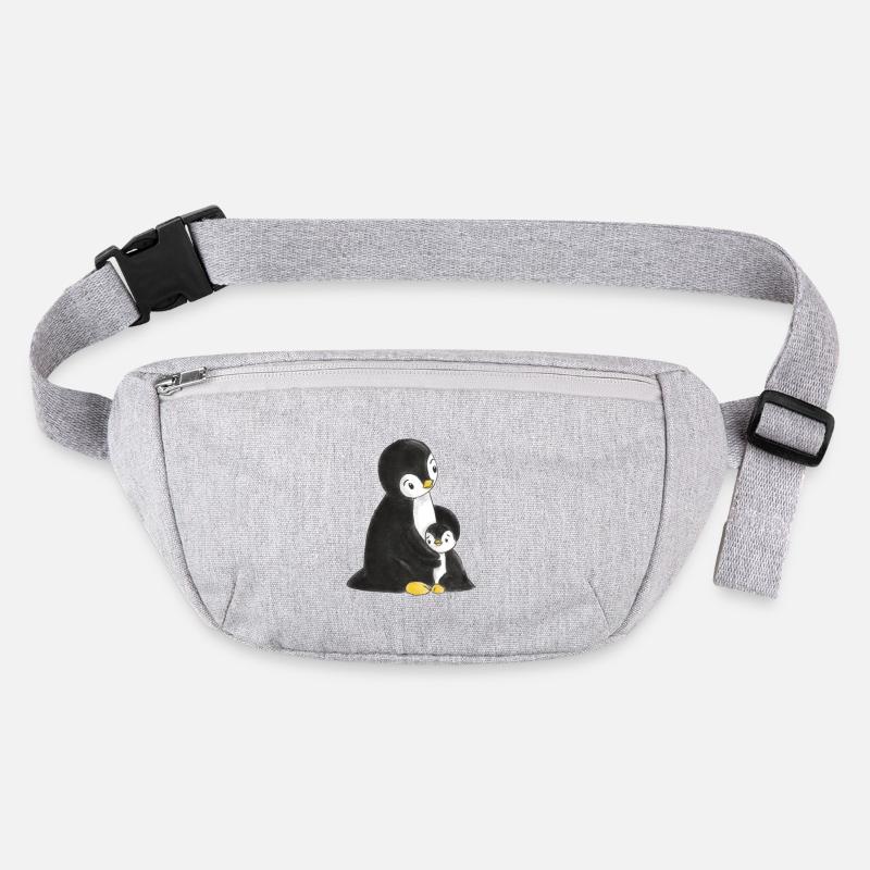 Penguins cuddle Stanley/Stella recycled Hip Bag 