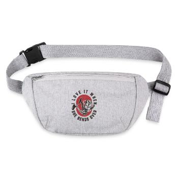 Ich liebe es, wenn sie sich bückt - Fisherman Design - Stanley/Stella recycelte Gürteltasche - Grau meliert - Vorne