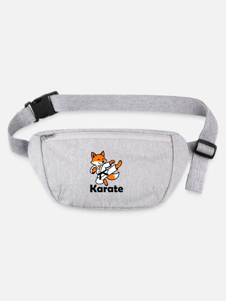 Karate Fox - Stanley/Stella recycled Hip Bag  - heather grey - Front