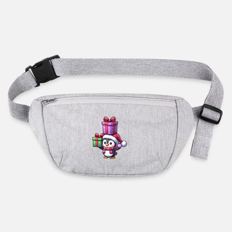 Pingouin drôle avec des cadeaux de Noël Sac banane recyclé Stanley/Stella