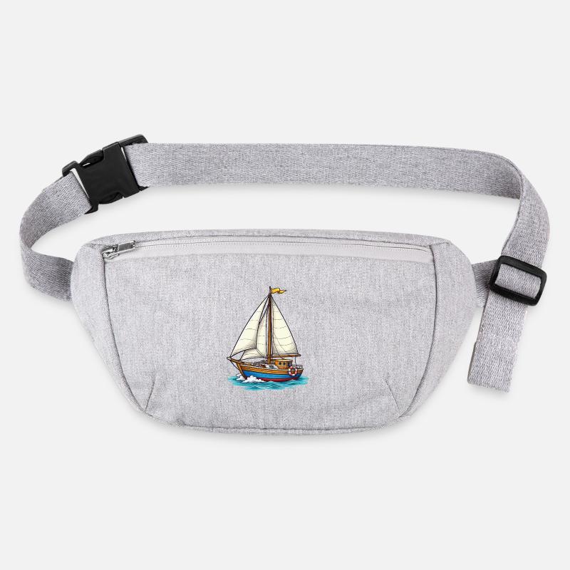 Segelboot Nautisch Illustration Stanley/Stella recycelte Gürteltasche