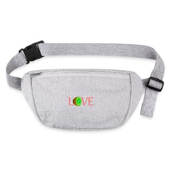 Chers amis, famille, partenaire, bonheur, plaisir, vie - Sac banane recyclé Stanley/Stella - gris chiné - Devant