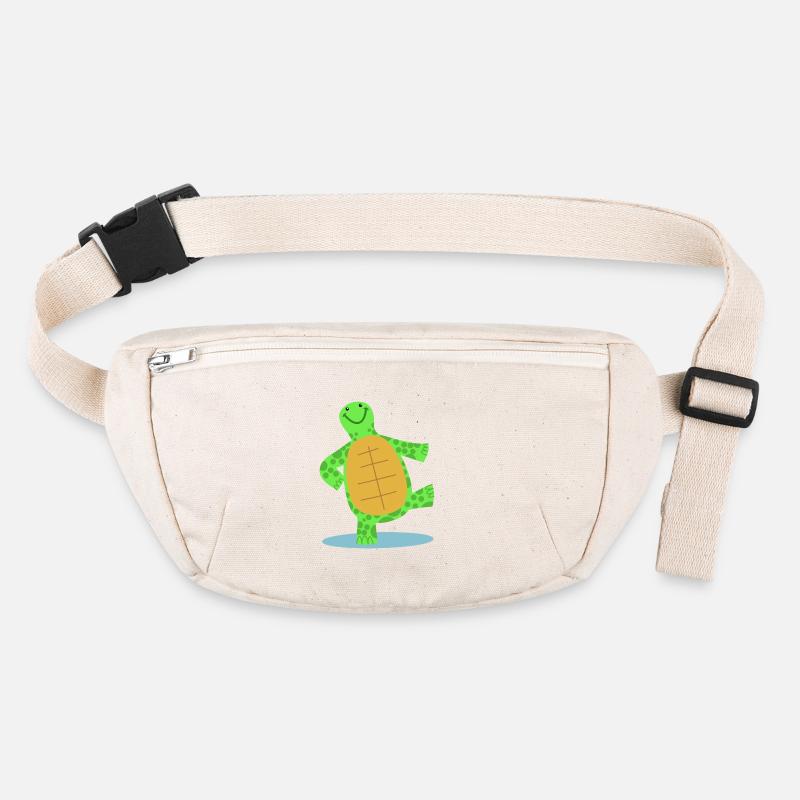 Hand drawn dancing turtle Stanley/Stella recycled Hip Bag 