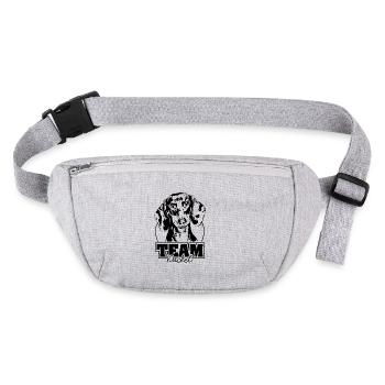 TEAM Dackel Hund Hunde Wilsigns - Stanley/Stella recycelte Gürteltasche - Grau meliert - Vorne